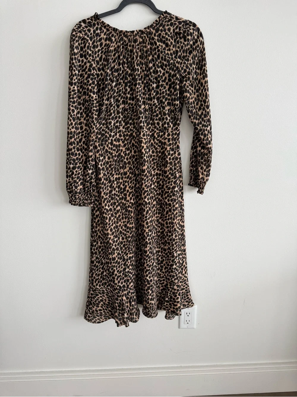 J.Crew Leopard-Print Midi Dress in Brown and Black